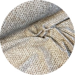 Kanvas stof i hrlook. Print af glat strik, pr. m.