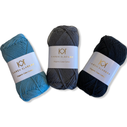 Charcoal. kologisk bomuldsgarn. Karen Klarbk. Pr. 50 g.