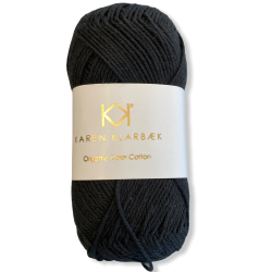 Black. �kologisk bomuldsgarn. Karen Klarb�k. Pr. 50 g.