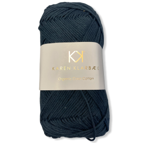 Dark Marine. kologisk bomuldsgarn. Karen Klarbk. Pr. 50 g.