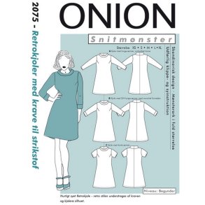 Onion 2075, Retrokjoler med krave til strikstoffer, str. xs-xl