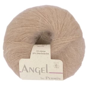 Angel i camel. Permin KidMohair + Silke, pr. 25 g.