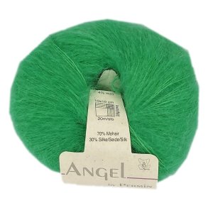 Angel i sports grn. Permin KidMohair + Silke, pr. 25 g.