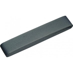 Kraftigt bomuldsbnd 20 mm bredt, mrkegr, pr. 3 m.