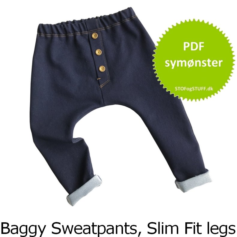 PDF symnster. Baggy Sweatpants w. Slim Fit legs, str. 86-116 cl