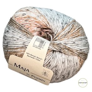 Maja Color by Permin bomuldsgarn, sand/gr�n, fv. 14, pr. 50 g.