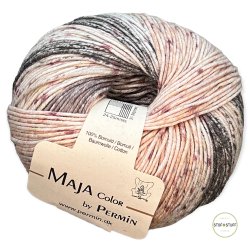 Maja Color by Permin bomuldsgarn, lilla/beige/gr�, fv. 22 pr. 50 g.