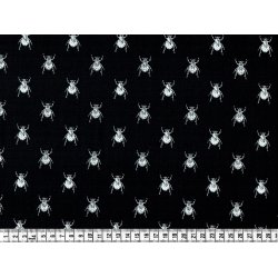 StofRest 0,85 m. Bomuldsstof med biller, Goth Bugs