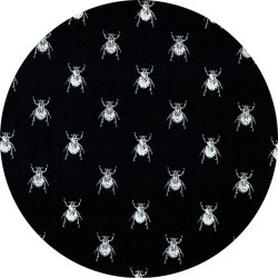 StofRest 0,85 m. Bomuldsstof med biller, Goth Bugs