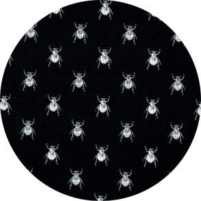 StofRest 0,85 m. Bomuldsstof med biller, Goth Bugs