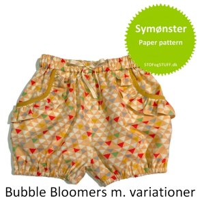Bubble Bloomers, Symnster/paper pattern, str. ½ til 5 r