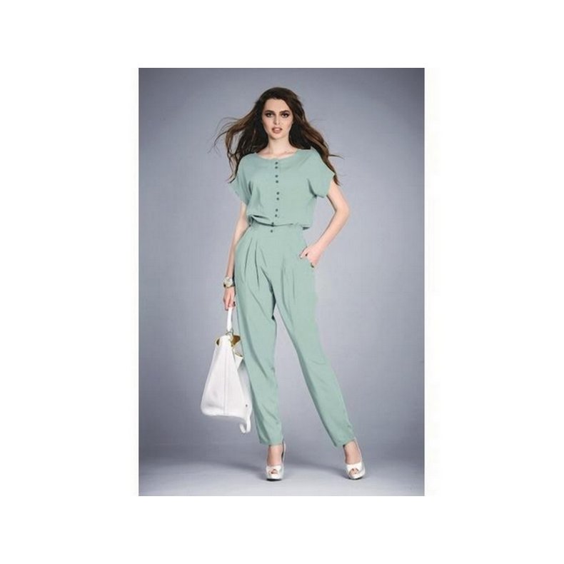 Viskose poplinstof m. strk. Ensfarvet stvet lys bl, pr. m.