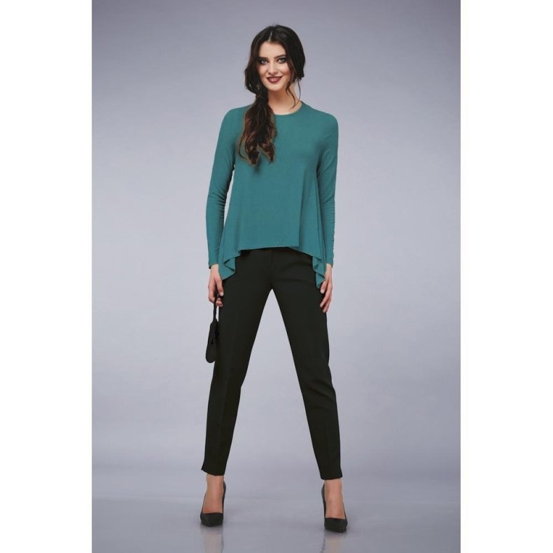 Viskose twill stof m. strk. Mrkbrun, pr. m.