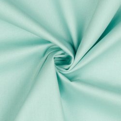 Bomuldsstof i ensfarvet aqua mint, pr. m.