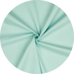 Bomuldsstof i ensfarvet aqua mint, pr. m.