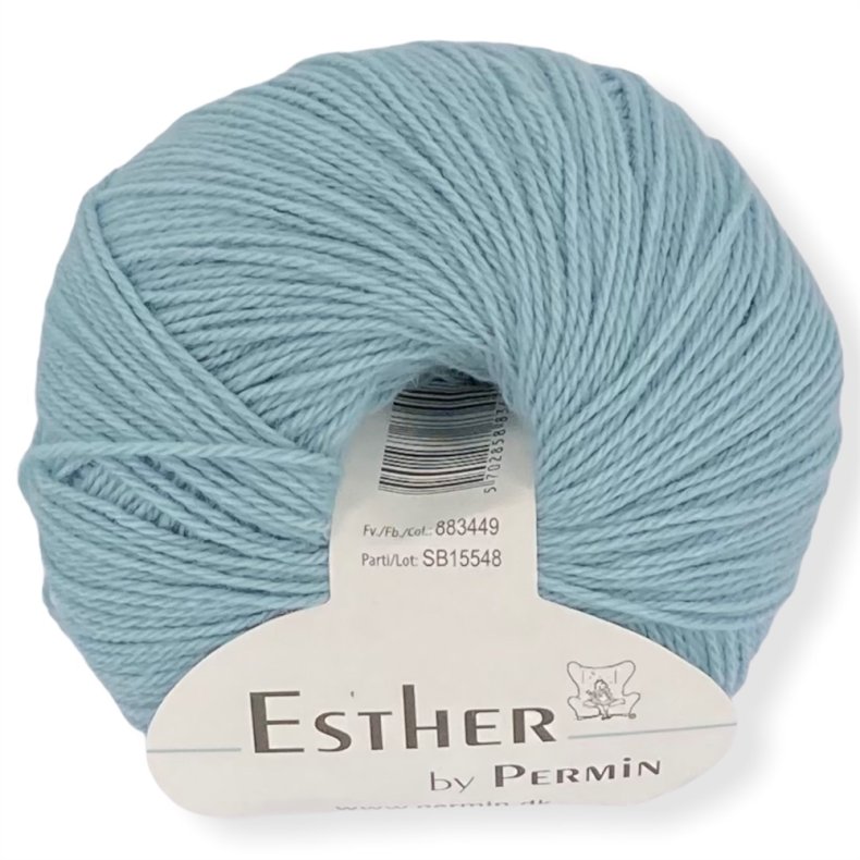 Esther by Permin, lysebl, fv 49, pr. 50 g.