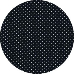 Let bomuldsstof med prikker, sort/hvid, pr. m.
