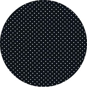 Let bomuldsstof med prikker, sort/hvid, pr. m.