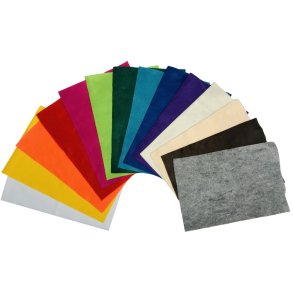 Filt. Hobbyfilt i ark 20 x 30 cm. Vlg farve