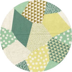 Canvas stof. Kokka Trefle Patches, pr. m.