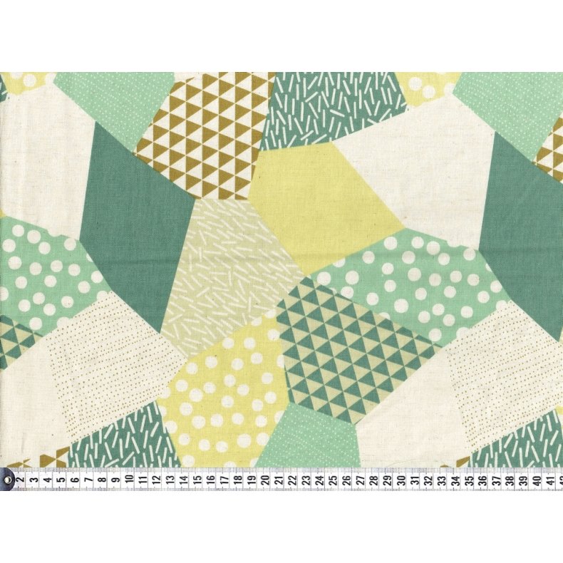 Canvas stof. Kokka Trefle Patches, pr. m.