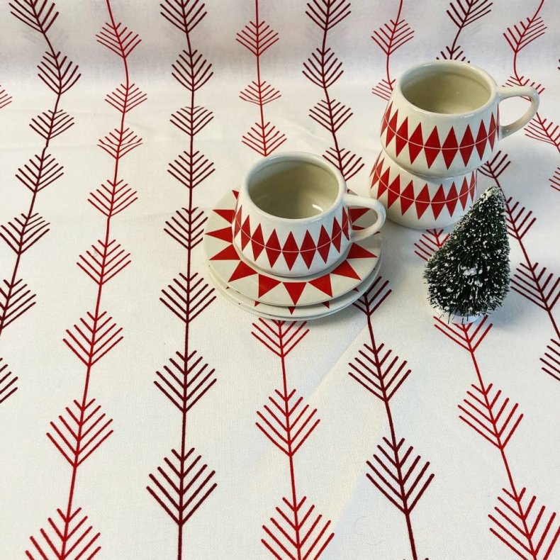 3,25 m. julestof i hrlook. Sy selv juledug.