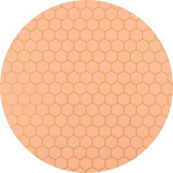 Kanvas stof i h�rlook. Bikube m�nster i guld p� nude, pr. m.