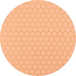 Kanvas stof i hrlook. Bikube mnster i guld p nude, pr. m.