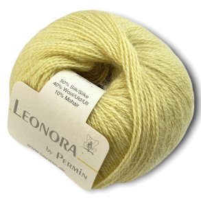 Leonora by Permin, lysegul, fv 01, pr. 25 g.