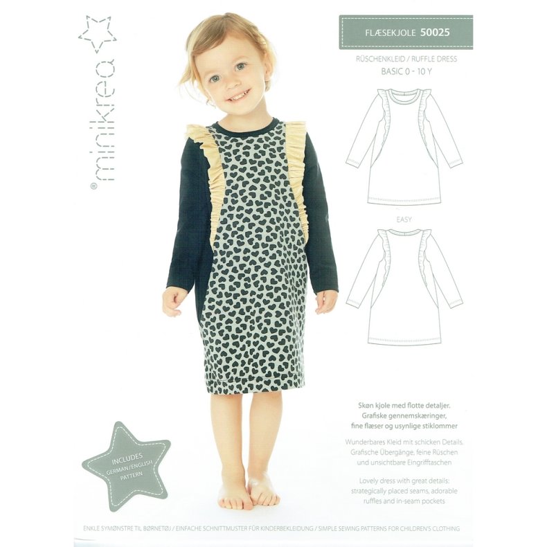 MiniKrea 50025 Flsekjole, str. 0 - 10 r