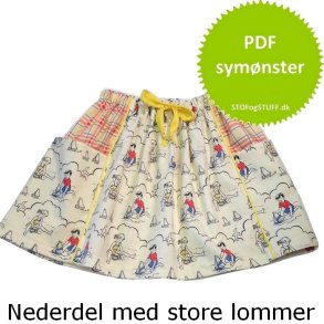 Skirt med store Lommer, Sym�nster i PDF, str. 1&frac12;-10 �r