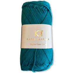 Petrol. �kologisk bomuldsgarn. Karen Klarb�k. Pr. 50 g.