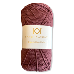 Plum. kologisk bomuldsgarn. Karen Klarbk. Pr. 50 g.