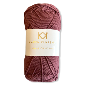 Plum. kologisk bomuldsgarn. Karen Klarbk. Pr. 50 g.