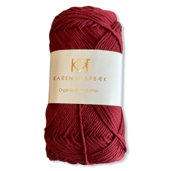 Red Wine. kologisk bomuldsgarn. Karen Klarbk. Pr. 50 g.