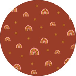 kologisk Sweatstof, Regnbuer, rust, pr. m