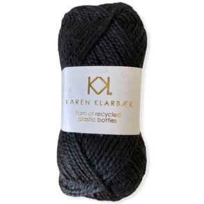 Plastikflaske garn, Black, pr. 50 g.