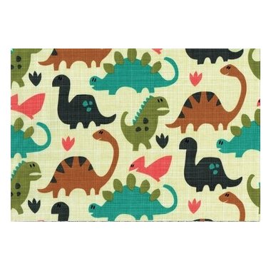 Bomuldsstof med motiv