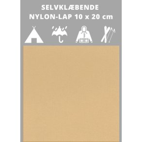 Selvklbende nylon lap, beige. Reparationslap.