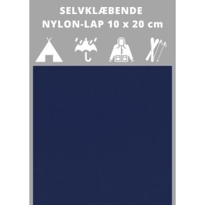 Selvklbende nylon lap, mrkebl. Reparationslap