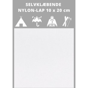 Selvklbende nylon lap, hvid. Reparationslap