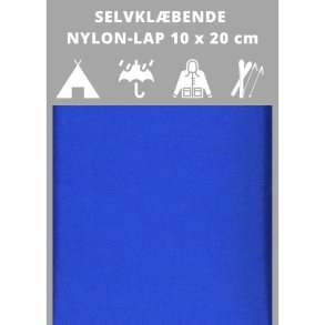 Selvklbende nylon lap, kongebl. Reparationslap