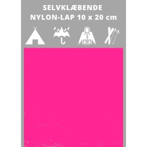 Selvklbende nylon lap, pink. Reparationslap