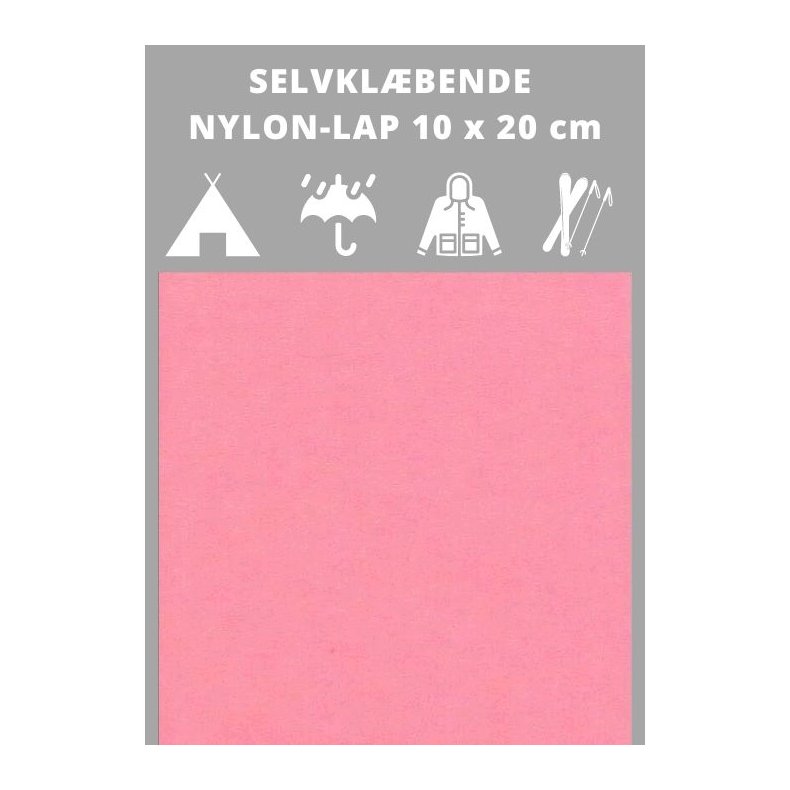 Selvklbende nylon lap, rosa. Reparationslap