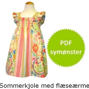 Sommerkjole med Flsermer, Symnster i PDF, str. 1-8 r