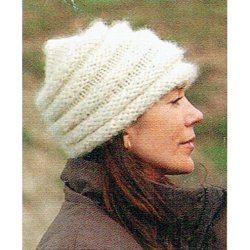 PDF Strikkeopskrift. Hurtig Hue i brede riller, one size