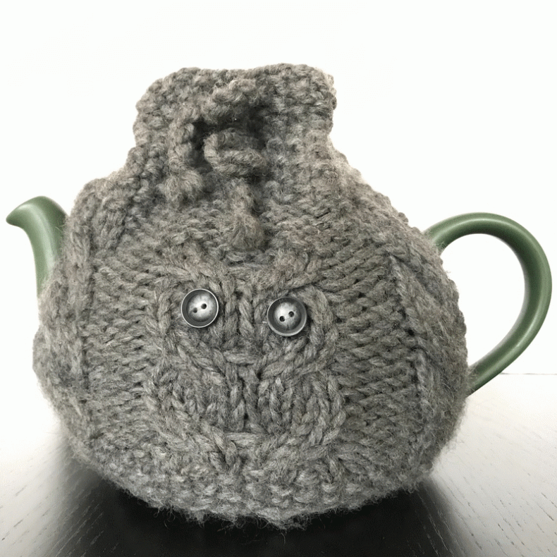 Strikke Opskrift, Tehtte med ugler og snoninger, PDF-fil