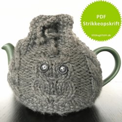 Strikke Opskrift, Tehtte med ugler og snoninger, PDF-fil