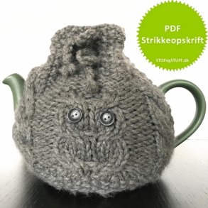 Strikke Opskrift, Tehtte med ugler og snoninger, PDF-fil
