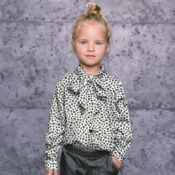 Bomuldspoplin stof med leopard print, rust, pr. m.